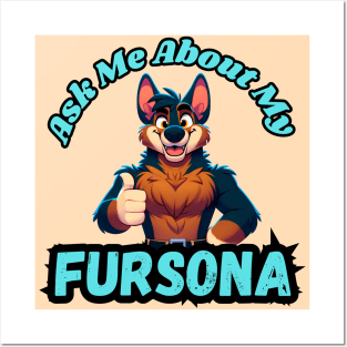 Ask Me About My Doberman Fursona Furry Art Posters and Art